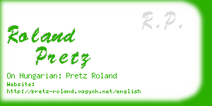 roland pretz business card